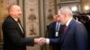 Nikol Pashinian și Ilham Aliyev în 2020, în Germania.